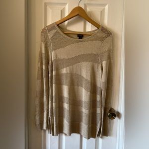 Chico’s Travelers Collection Gold Long Sleeve Pullover
